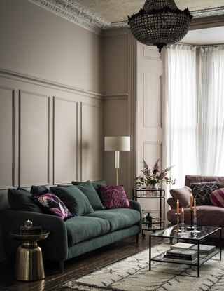 Sofa and armchair with pillows and coffee table from Marks & Spencer