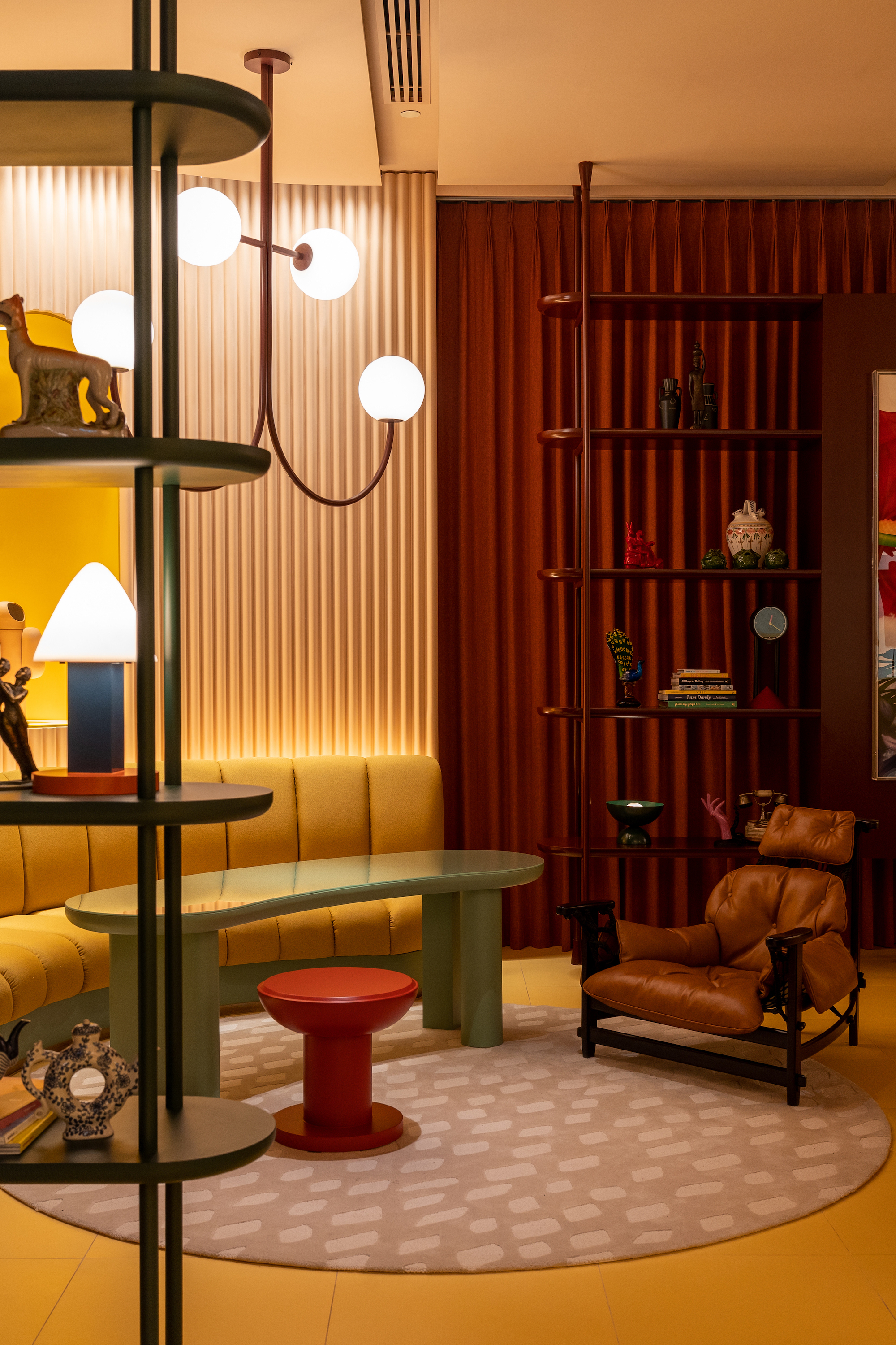 colourful lobby interiors by Jaime Hayon at The Standard Bangkok hotel