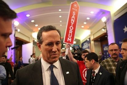 Rick Santorum chairman did not vote for him. 