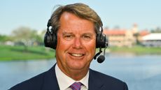 Paul Azinger broadcasting in 2023