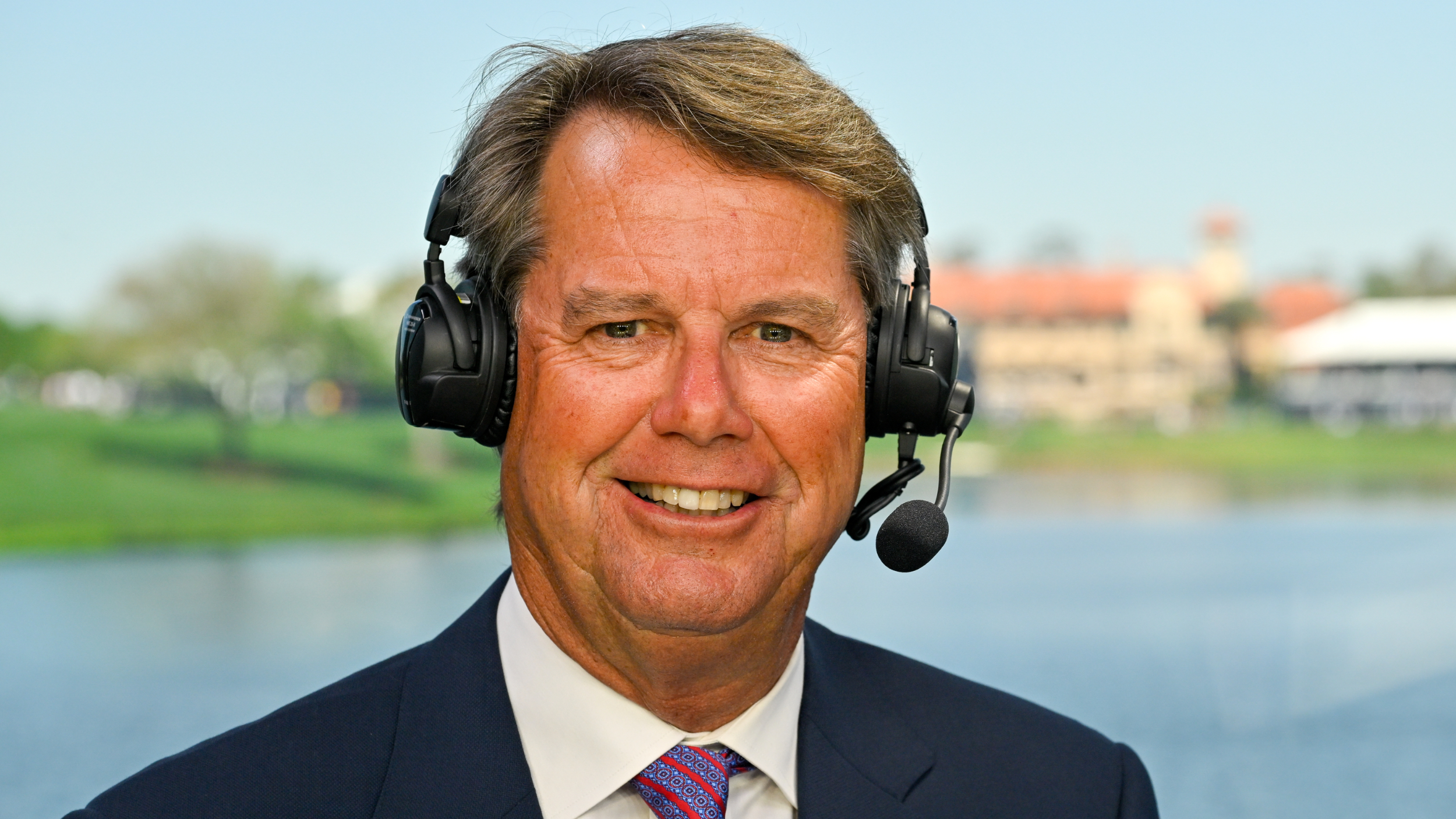 Paul Azinger broadcasting in 2023 