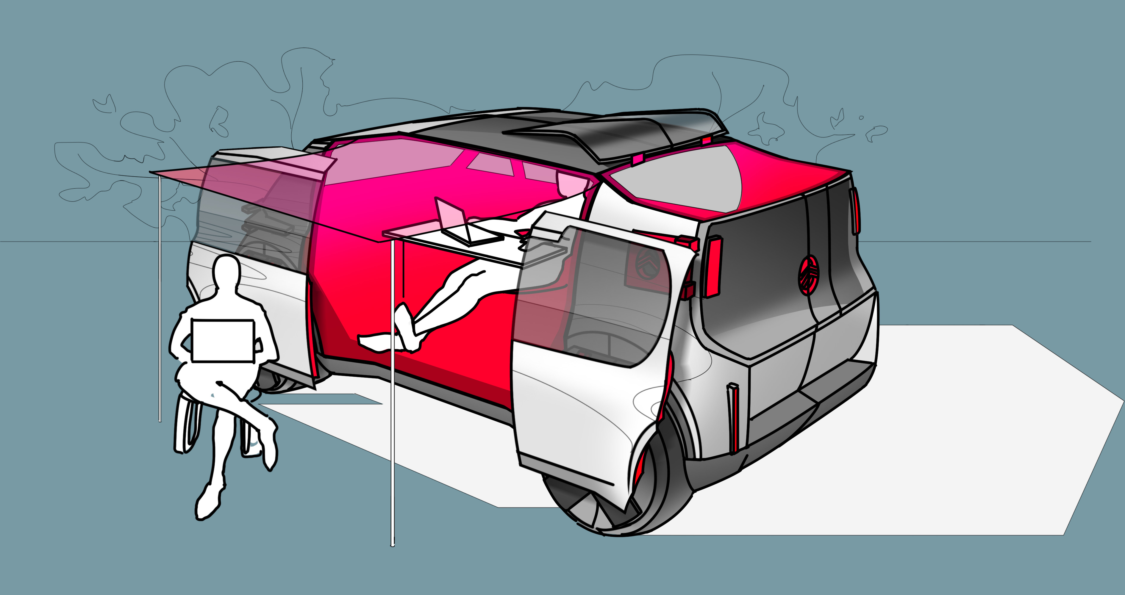 Citro&amp;euml;n ELO Concept Car sketches