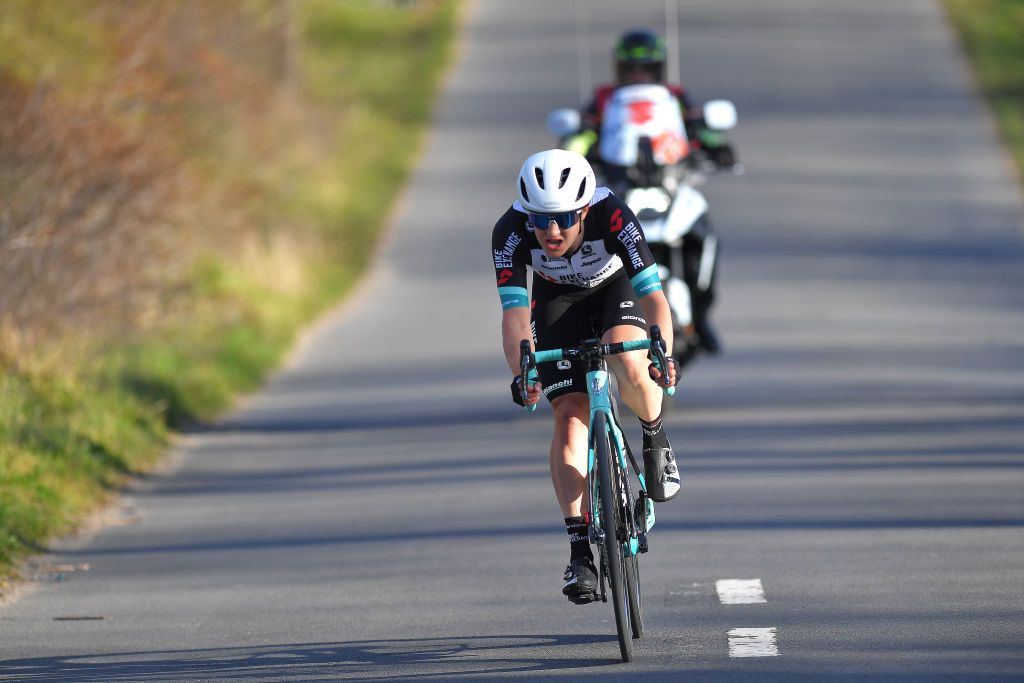 DE PANNE BELGIUM MARCH 25 Grace Brown of Australia and Team BikeExchange during the 4th Oxyclean Brugge De Panne 2021 Women Classic a 1588km race from Brugge to De Panne Breakaway OxycleanClassic UCIWWT on March 25 2021 in De Panne Belgium Photo by Luc ClaessenGetty Images