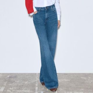 Zara Wide-Leg Mid-Rise Jeans