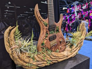 OD Guitars' Natural Geometric model, on display at the 2024 NAMM show