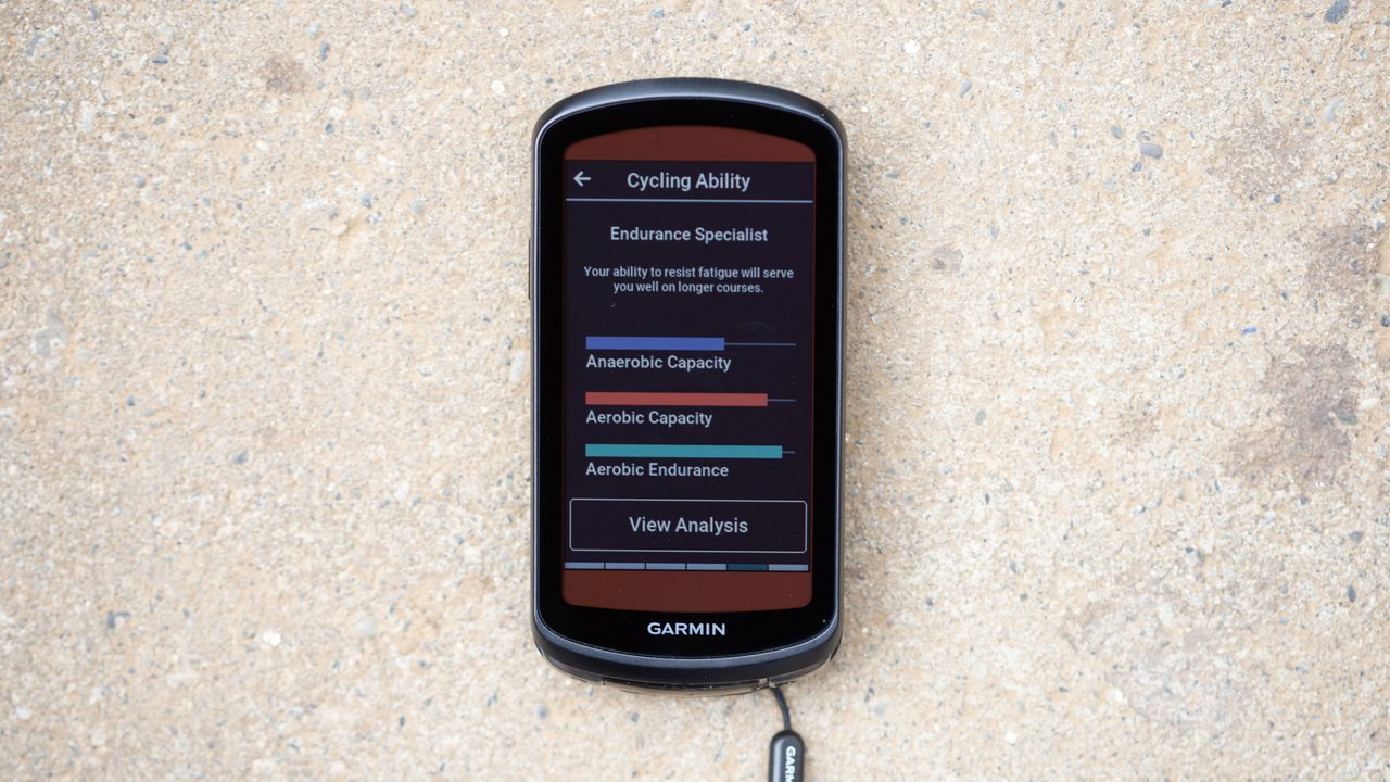 Garmin Edge 1040 Solar cycling ability screen