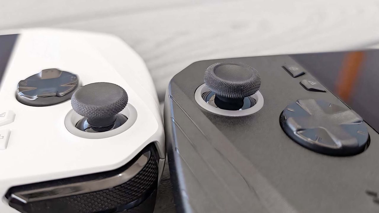 ROG Ally X and ROG Ally Joystick height.