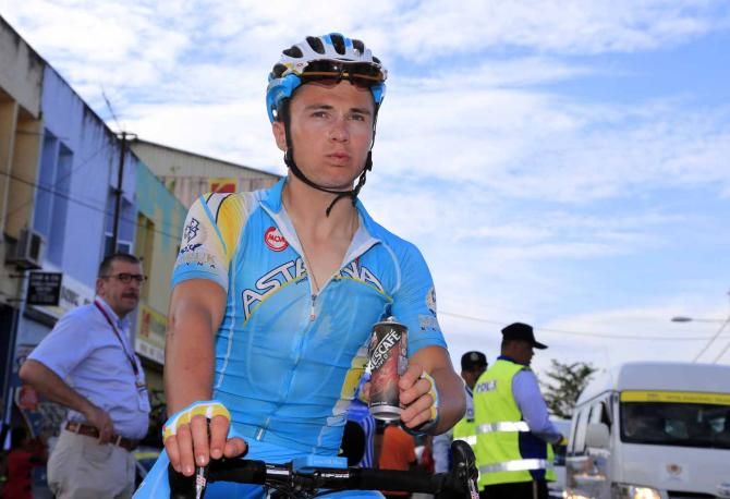 Thirsty work in Malaysia for under-23 world champion Alexey Lutsenko (Astana).