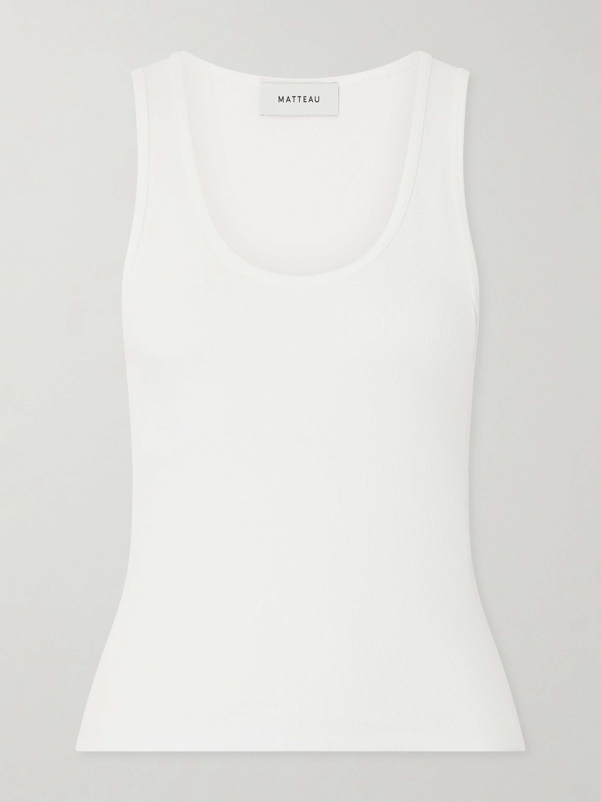 Ribbed Organic Cotton-Blend Jersey Tank