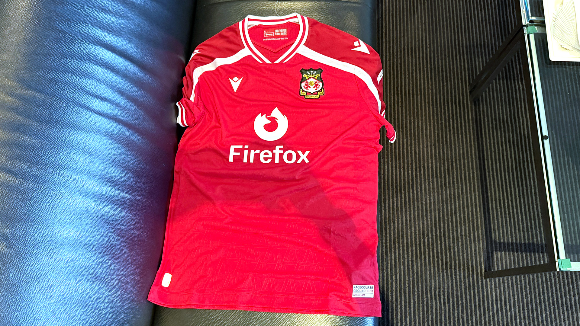 Wrexham shirt with Firefox branding