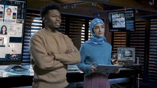 caleb castille and medalion rahimi in ncis: los angeles.