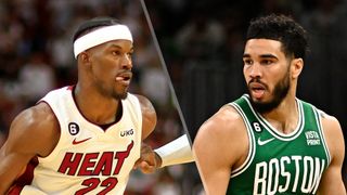 (L, R) Jimmy Butler and Jayson Tatum will face off in the Heat vs. Celtics live stream
