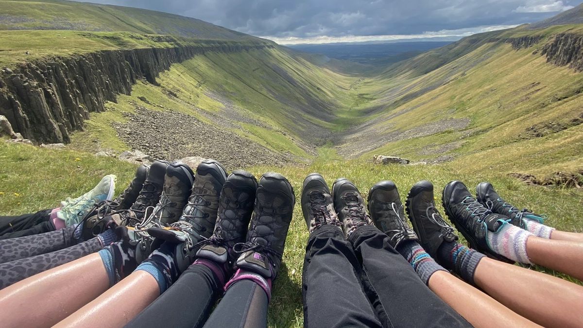 A boot level view of High Cup Nick during one of The Big Smile walks