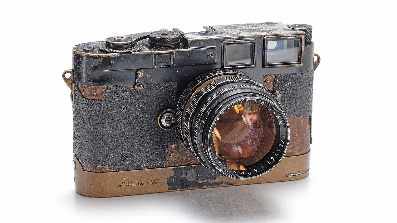 Leica MP from 1956 on a white background