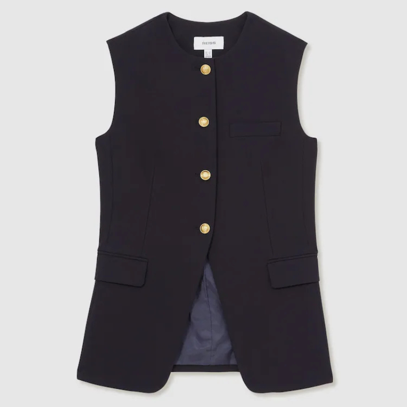 Reiss Athena waistcoat navy