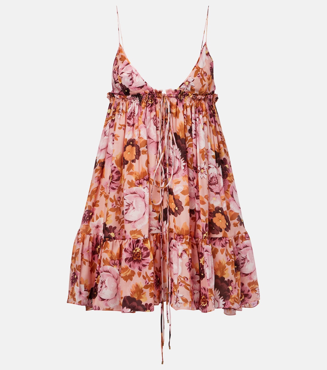 Robe En Soie &amp;agrave; Fleurs En Rose &amp;ndash; Chloe