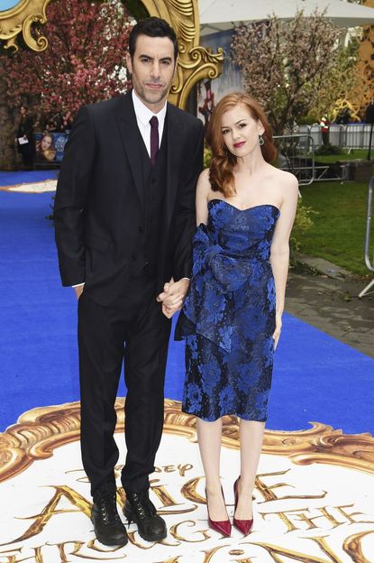 Isla Fisher and Sacha Baron Cohen