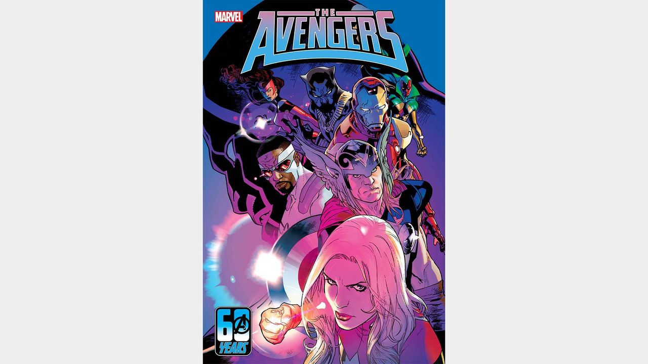 A colourful line up of the Avengers