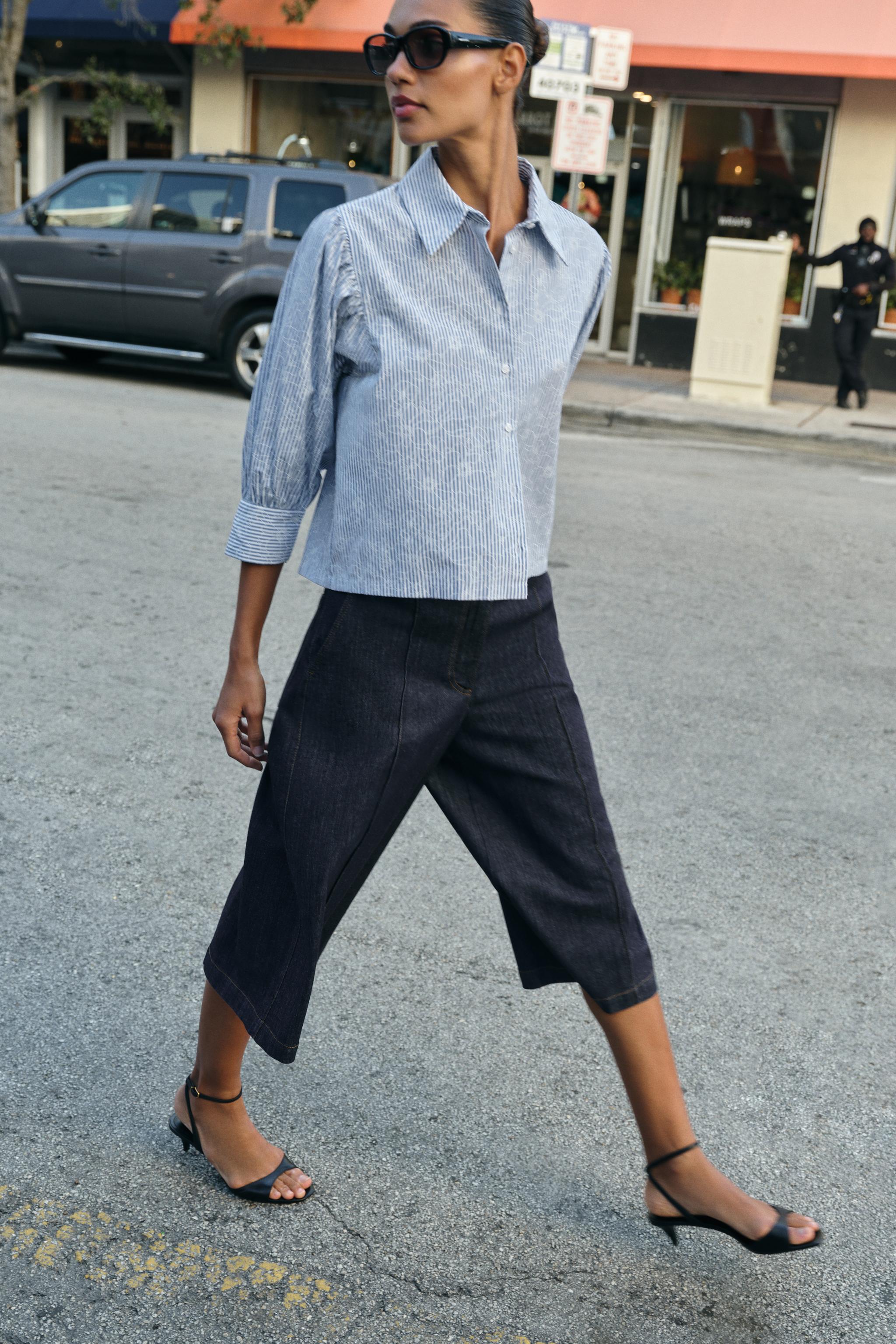 Striped Floral Print Shirt