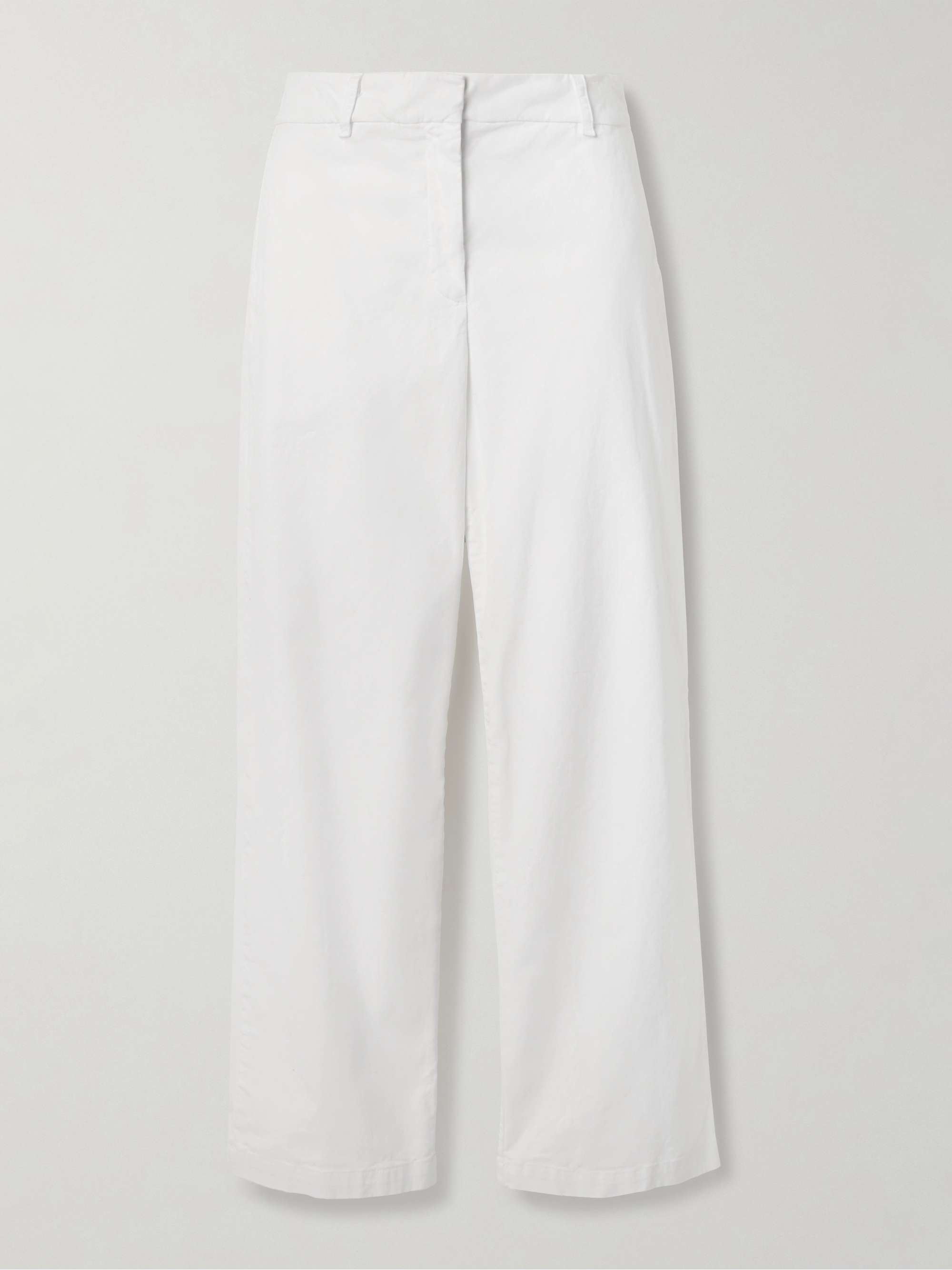 Nohan Brushed Cotton-Blend Twill Wide-Leg Pants