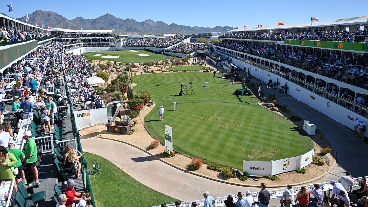 The 16th &#039;Stadium&#039; hole at the WM Phoenix Open