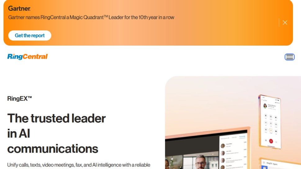 RingCentral MVP website screenshot (May 2025).