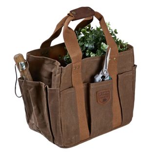 Brown Waxed Canvas Gardening Bag