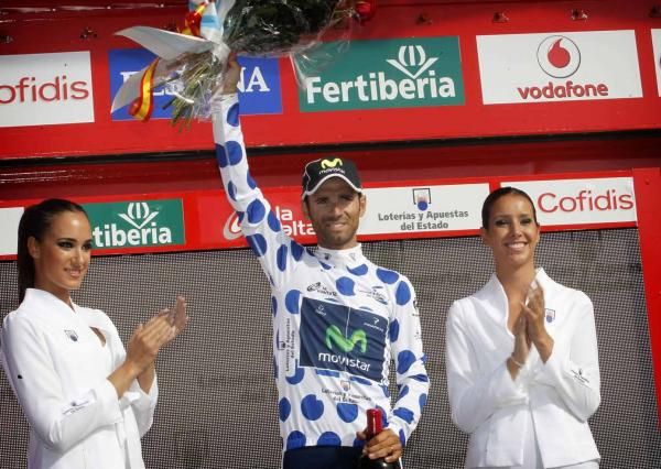 Alejandro Valverde (Movistar) leads the mountains competition.