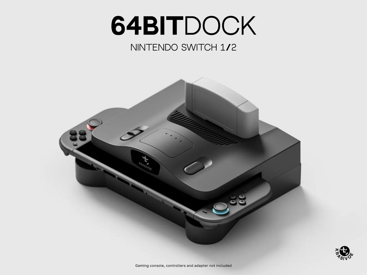 Retro Nintendo Switch 2 dock looks exactly like the Nintendo 64
