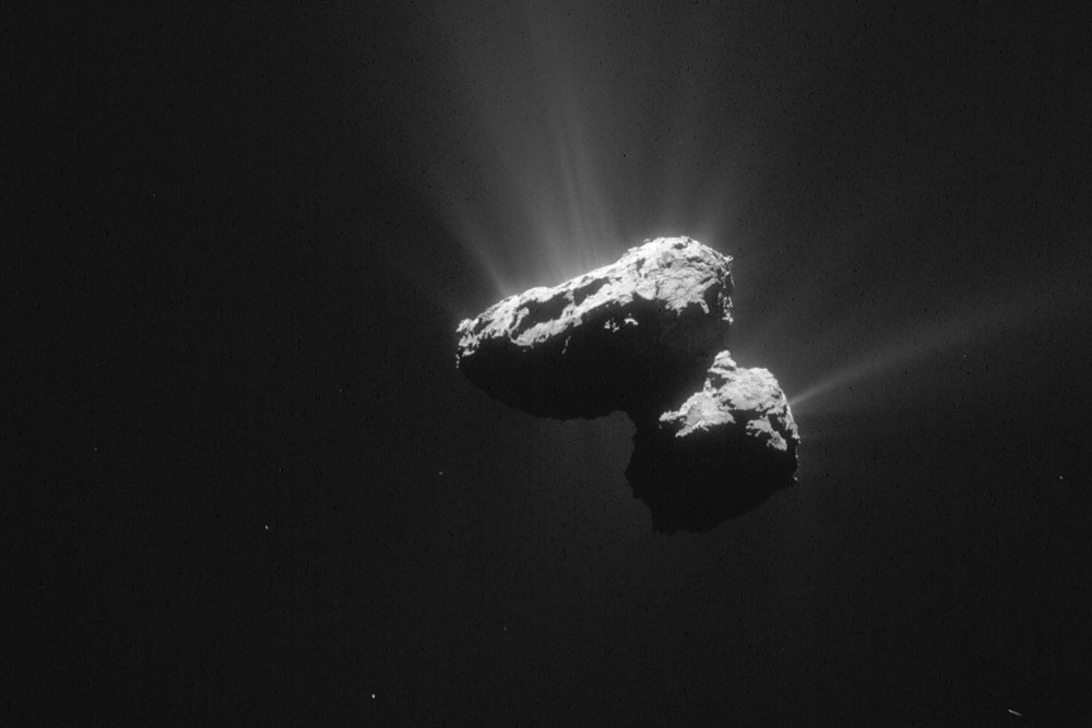 Comet 67P Tumbles Through Space Image