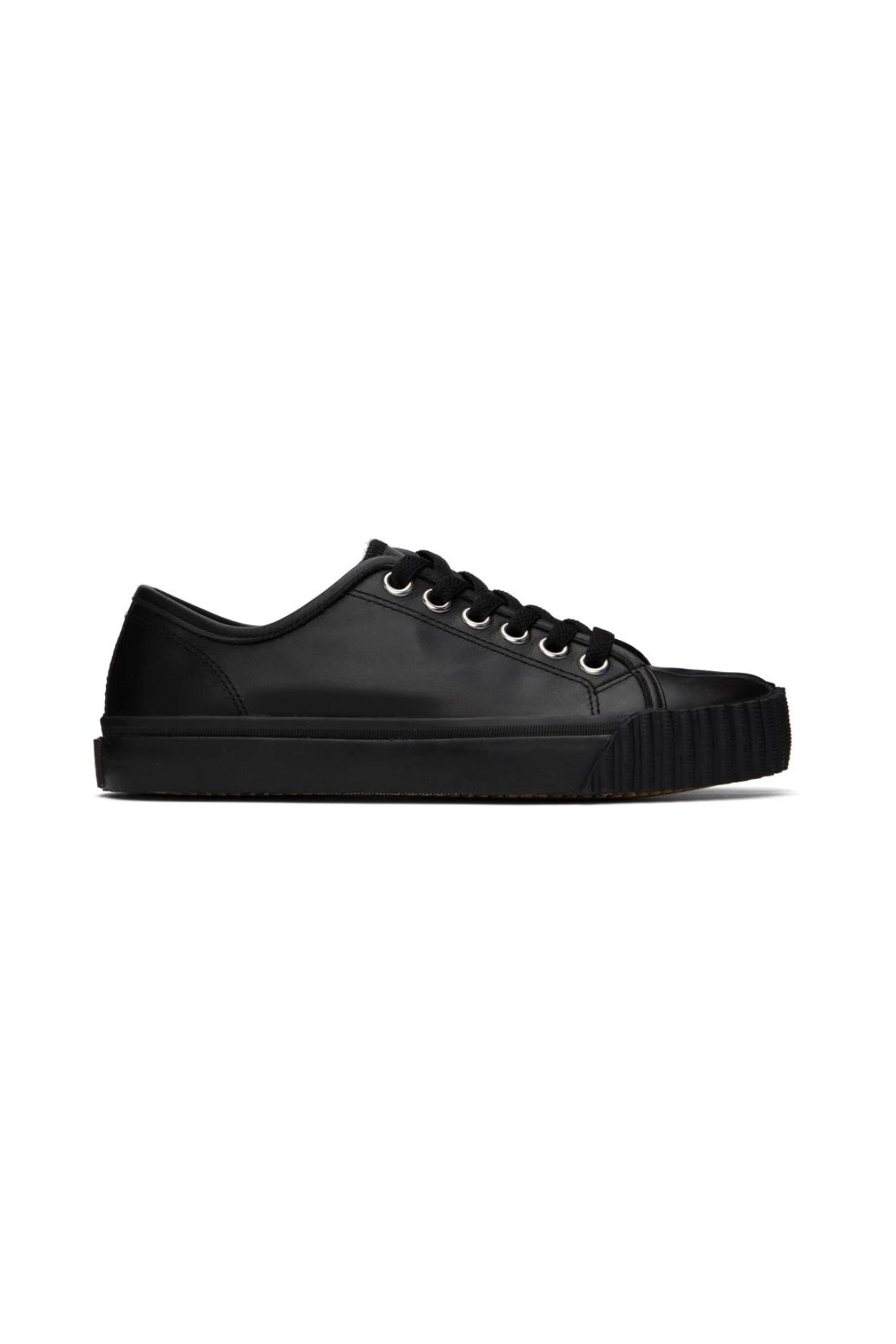 Maison Margiela Black Leather Tabi Low-Top Sneakers Best Black Sneakers 2023