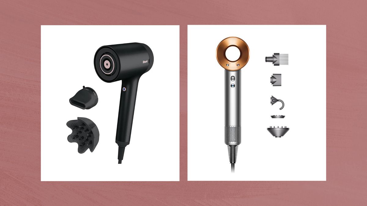 Comparaison honnête de notre équipe beauté entre le sèche-cheveux Shark et le Dyson Supersonic