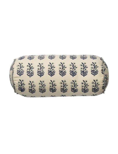 Elsie Block Print Bolster Pillow