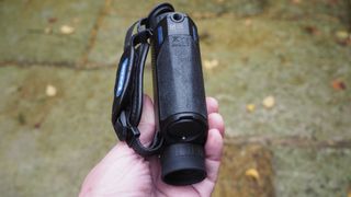 Pulsar Axion XQ30 PRO night vision monocular held in a hand