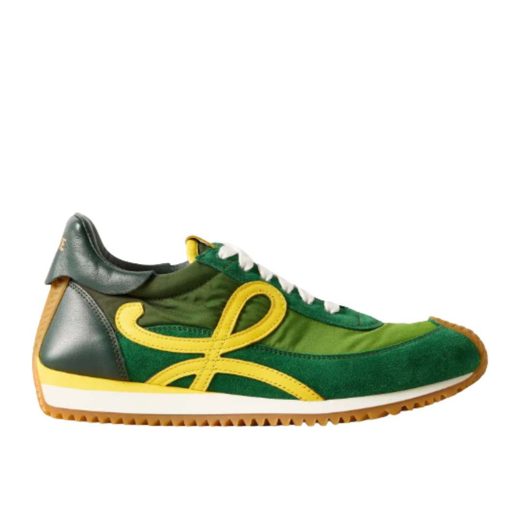 LOEWE, Flow Runner 2.0 Leather-Trimmed Shell and Suede Sneakers