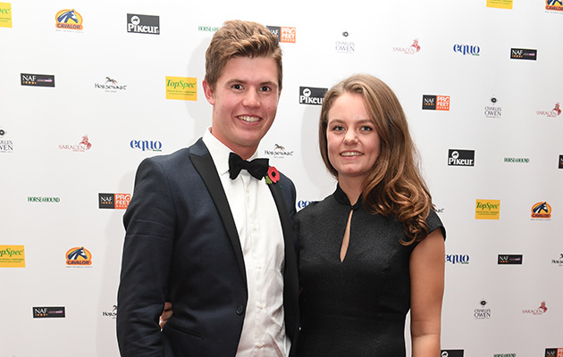 Saracen Young Rider of the Year Will Furlong and his girlfriend India Wishart