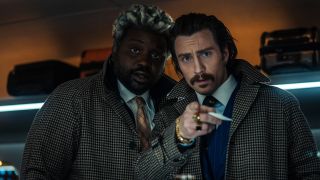 Aaron Taylor-Johnson and Brian Tyree Henry in Bullet Train