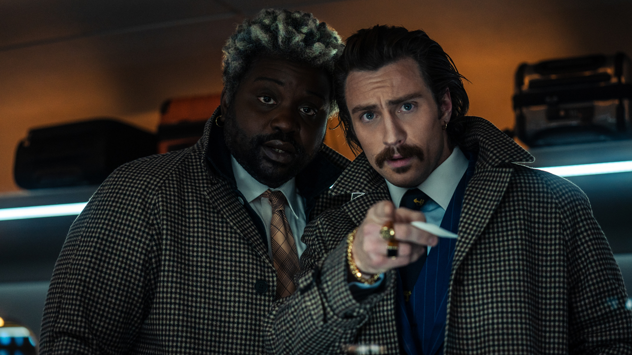 Aaron Taylor-Johnson and Brian Tyree Henry on the Bullet Train