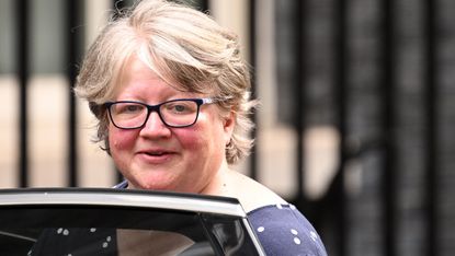 Thérèse Coffey arrives for a Cabinet meeting at 10 Downing Street