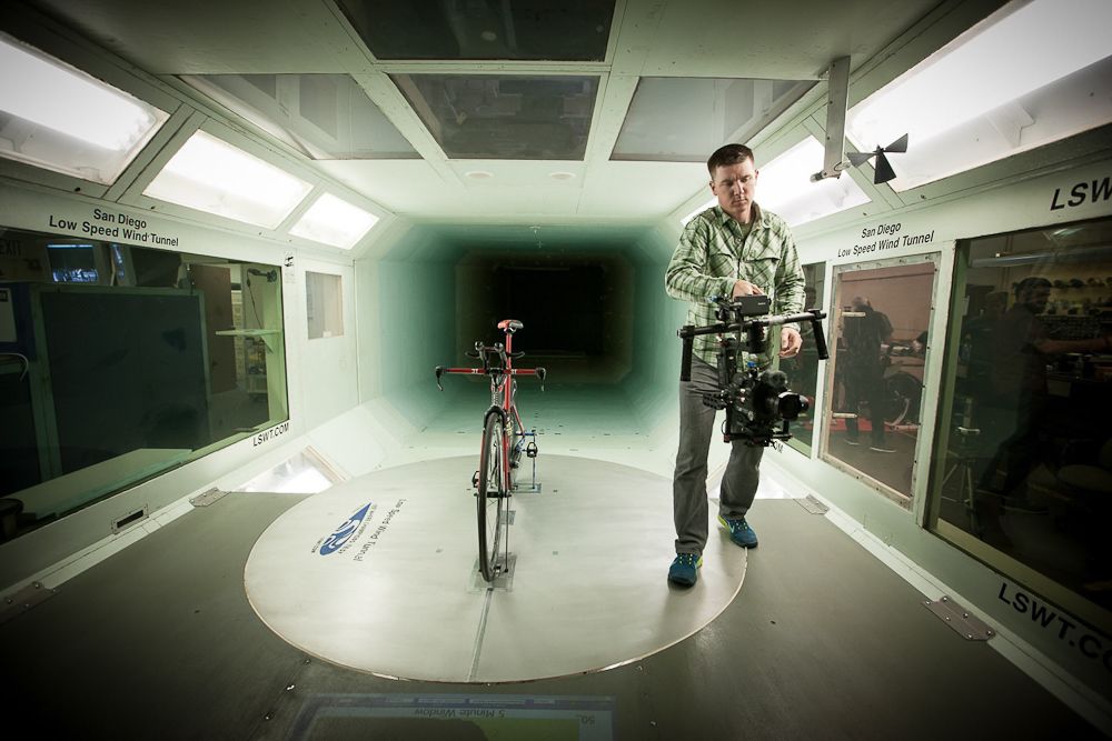 Getting the rigs ready for the tests at the San Diego Low Speed Wind Tunnel