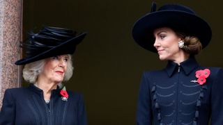 Queen Camilla and Catherine, Princess of Wales attend the National Service of Remembrance