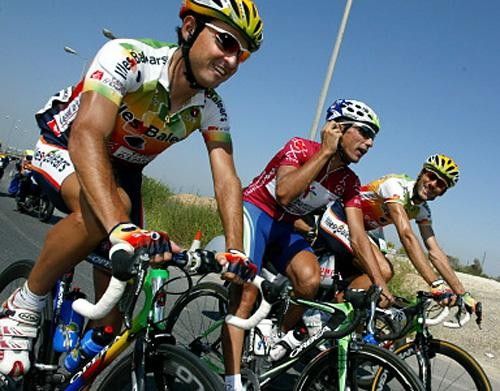 Paco Mancebo with mountains leader Eladio Jimenez and Pablo Lastras