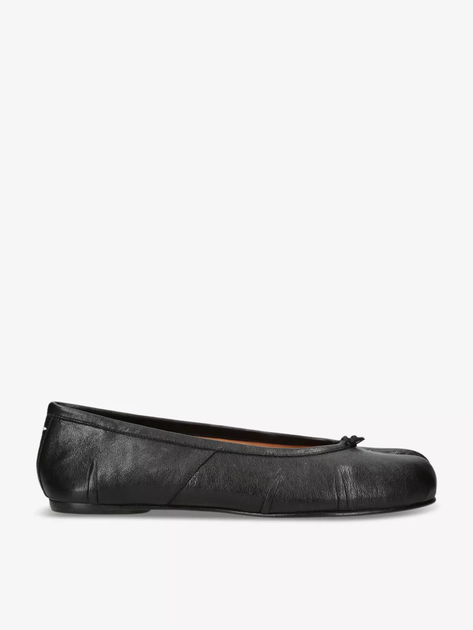 Tabi Split-Toe Leather Ballet Flats - Eur 35 / 2 Uk Women
