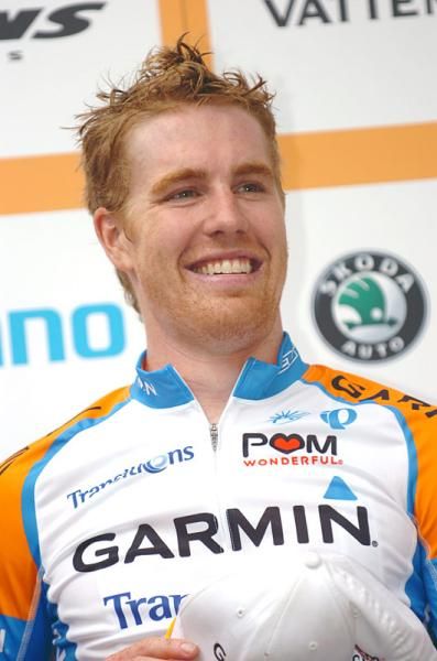 All smiles for Tyler Farrar in Hamburg.