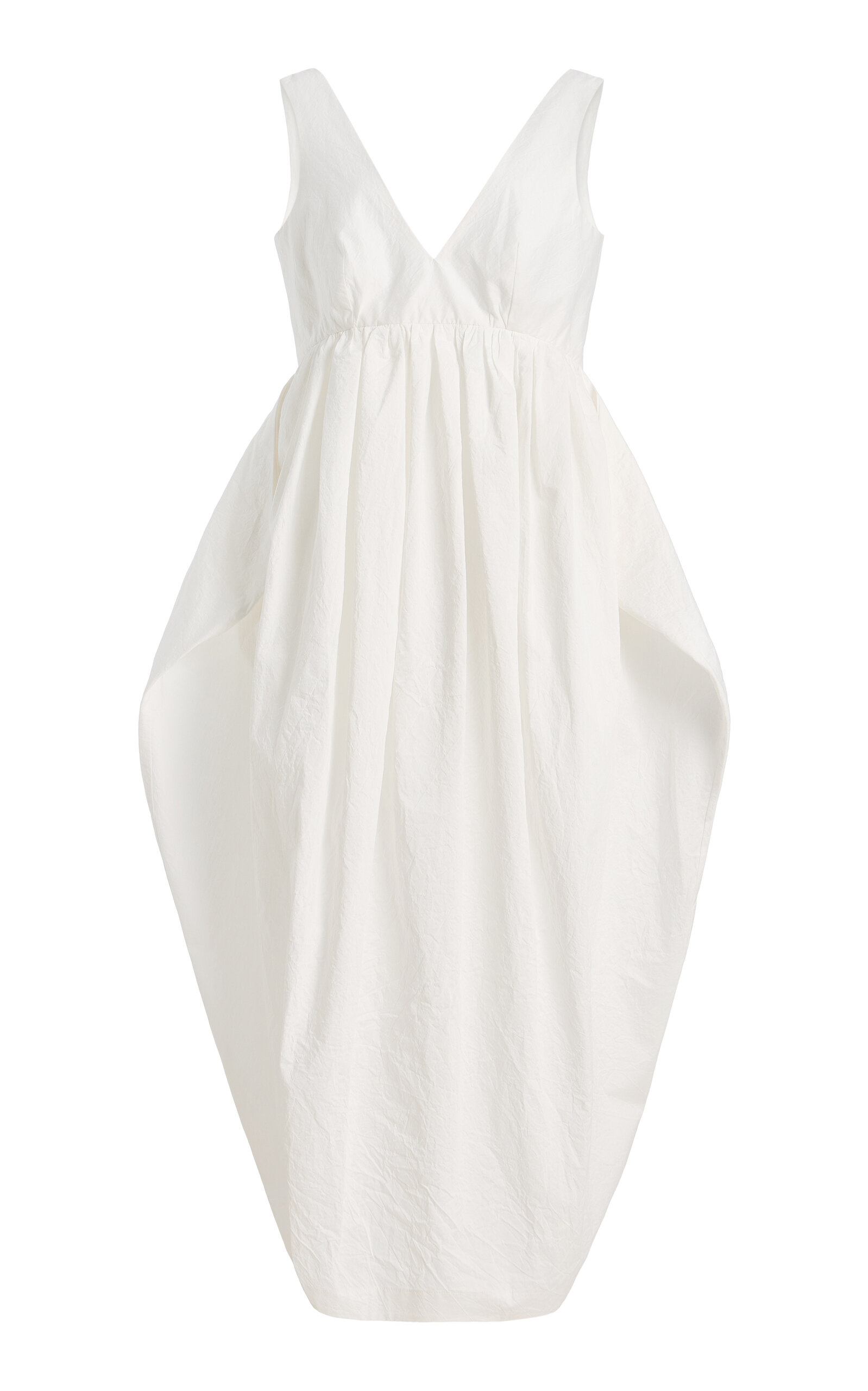 Sculptural Textured Cotton-Blend Dress