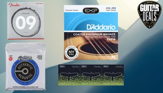 Four packages of guitar strings