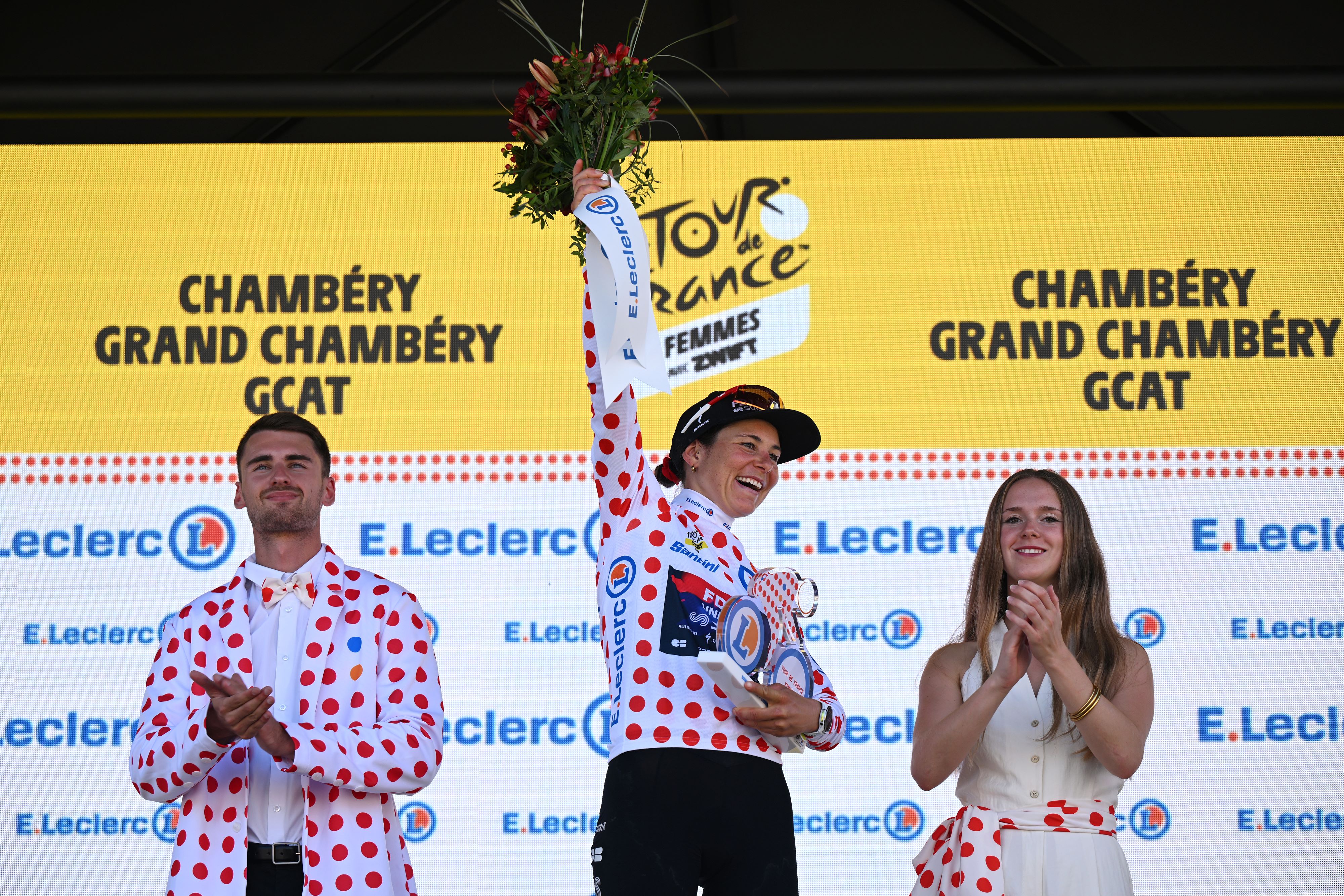 Elise Chabbey keeps her QoM jersey.