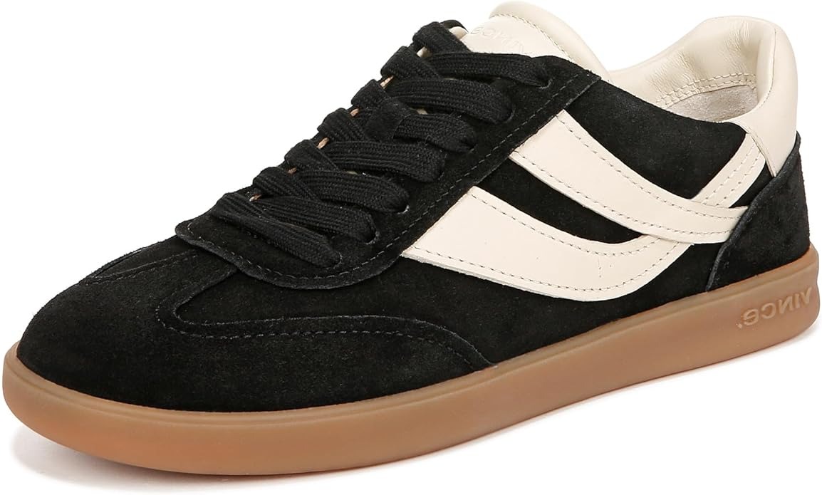 Vince, Vince Womens Oasis-W Lace Up Fashion Sneaker Black Suede 8.5 M