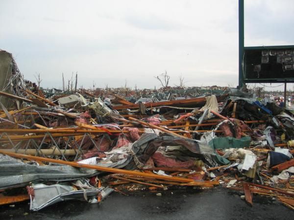 The damage wrought by a massive tornado in Joplin, Mo., in May 2011.