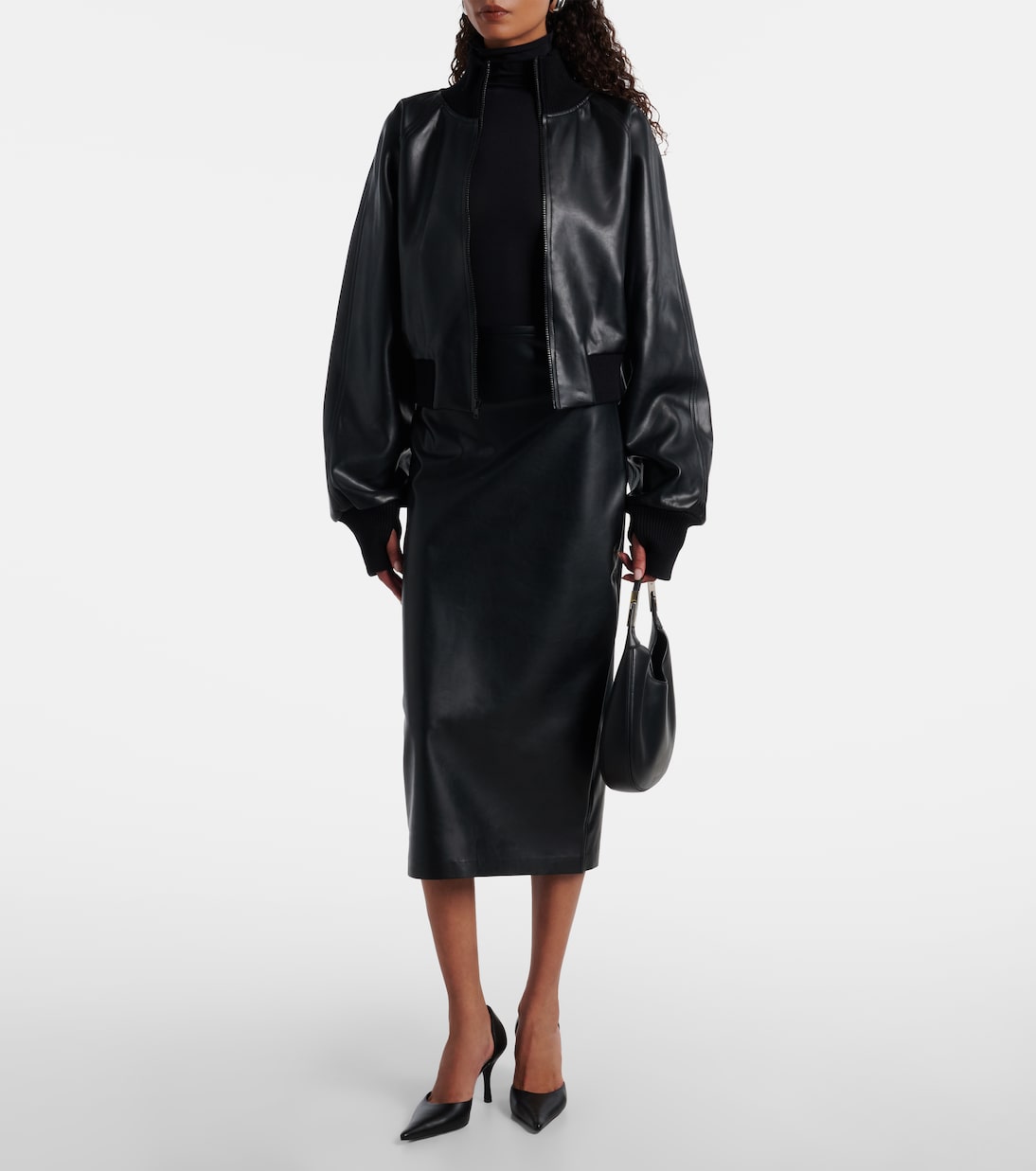 High-Rise Midi Skirt